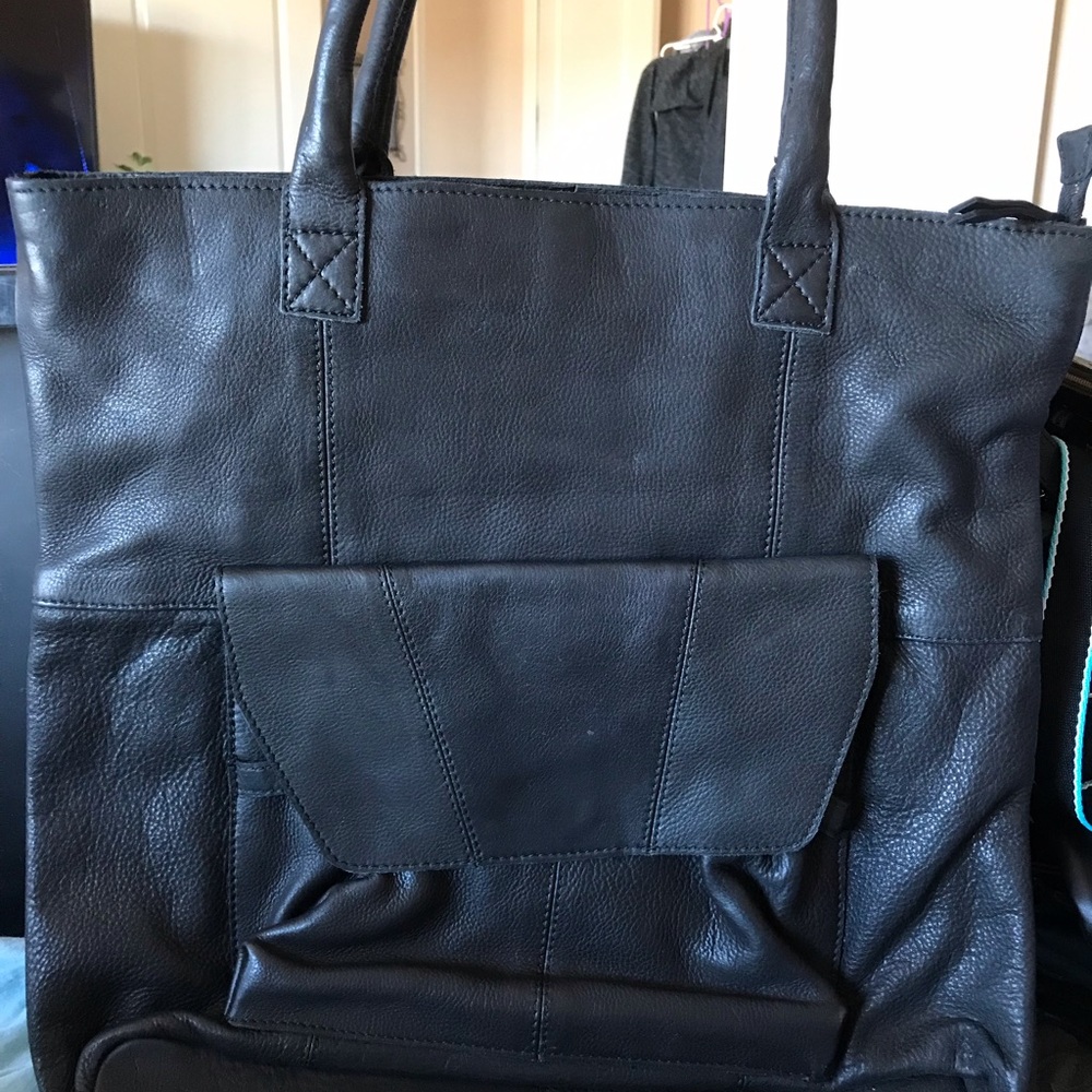 Burn Leather tote